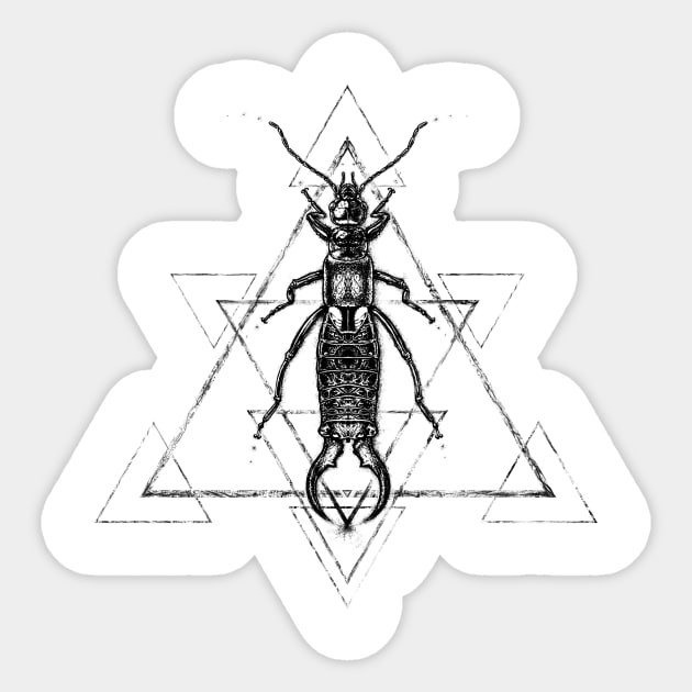 Earwig Schematic Sticker by Zedekiel